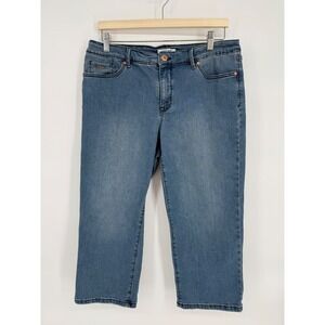 Nine West Crop Jeans Womens‎ Size 12 Denim Blue Wash Comfortable Casual